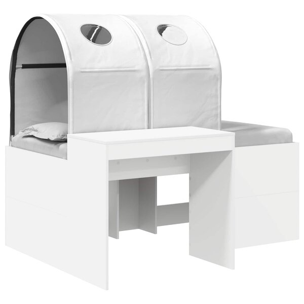 vidaXL Lit avec Tunnel 4 Pièces Chêne Artisanal et Blanc