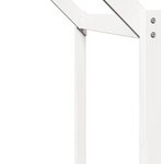 vidaXL Lit superposé et échelle et toit blanc 90x200cm bois pin massif
