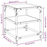 vidaXL Tables basses avec dessus en verre transparent 2 Pièces acier
