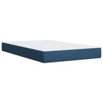 vidaXL Sommier à lattes de lit avec matelas Bleu 80x200 cm Tissu