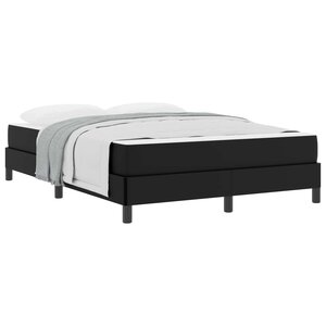 vidaXL Cadre de lit avec matelas Noir 160 x 200 cm tissu