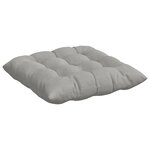 vidaXL Coussins de siège 4 Pièces Gris clair 40 x 40 x 6 cm Microfibre