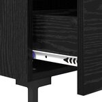 vidaXL Cabinet de chevet avec tiroir Chêne noir 40 x 35 x 47 5 cm