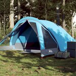 vidaXL Tente de camping de cabine 4 personnes bleu imperméable