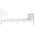 vidaXL Cadre de lit Blanc Bois massif 160x200 cm