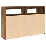 vidaXL Buffet et lumières LED vieux bois 115 5x30x75cm bois ingénierie
