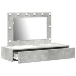 vidaXL Table de Toilette Gris 100 x 40 x 70 cm Bois d'ingénierie