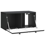 vidaXL Meuble TV mural 59 5 x 31 x 30 cm Noir Bois d'ingénierie