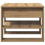 vidaXL Table basse chêne artisanal 55 5x55x45 cm bois d'ingénierie