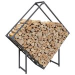 vidaXL Portant de bois chauffage anthracite 100x25x100 cm
