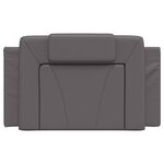 vidaXL Coussin de tête de lit gris 80 cm similicuir