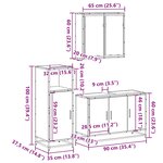 vidaXL Ensemble de meubles de salle de bain 3 Pièces Chêne marron