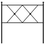 vidaXL Tête de lit de remplacement métal noir 90 cm