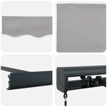 vidaXL Auvent Rétractable Gris clair 300 x 250 cm Tissu et Métal