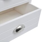 vidaXL Table de chevet Blanc