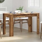 vidaXL Table à manger vieux bois 120x60x76 cm bois d'ingénierie