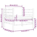 vidaXL Canapé de jardin avec coussins gris foncé Bambou