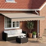 vidaXL Auvent rétractable électrique Beige et Anthracite 3 5 x 2 m