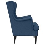 vidaXL Fauteuil Bleu Tissu