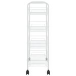 vidaXL Chariot de cuisine à 4 niveaux Blanc 46x26x85 cm Fer
