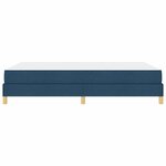 vidaXL Lit à ressorts Bleu  marron 160 x 200 cm Tissu  Bois Engineered