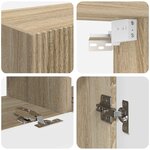 vidaXL Ensemble meuble TV 2 Pièces Chêne Sonoma Bois d'ingénierie