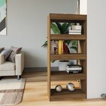 vidaXL Bibliothèque/Cloison Chêne marron 60x30x135cm Bois d'ingénierie