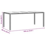 Ensemble de salle à manger de jardin 7 pièces vidaXL avec coussins beige en poly rotin