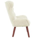 vidaXL Fauteuil Relaxant crème en velours