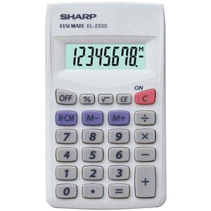 Calculatrice de poche EL 233S 60x103 mm Gris SHARP