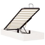 vidaXL Cadre de lit ottoman avec rangement Blanc 75 x 190 cm