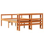 vidaXL Cadre de lit et tête de lit cire marron 120x200 cm bois de pin
