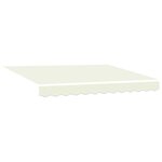 vidaXL Auvent Rétractable Crème 350x250 cm tissu