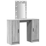 vidaXL Table de Toilette Gris 102 x 33 x 135 cm Bois d'ingénierie