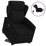 vidaXL Fauteuil inclinable électrique noir tissu