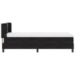 vidaXL Lit avec sommier à ressorts et matelas Noir 90x200 cm Velours