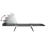 vidaXL Chaise Longue Pliante avec Têtière Textilène Noire