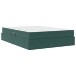 vidaXL Lit avec rangement et matelas Vert foncé 140 x 200 cm Velours