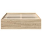 vidaXL Cadre de lit sans matelas chêne sonoma 120x190 cm