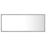 vidaXL Miroir à LED de salle de bain Gris béton 100x8 5x37cm Acrylique