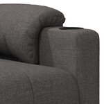 vidaXL Fauteuil de massage Gris foncé Tissu