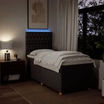 vidaXL Sommier à lattes de lit avec matelas Marron foncé 100x200 cm
