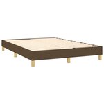 vidaXL Sommier à lattes de lit matelas et LED Marron foncé 140x190 cm