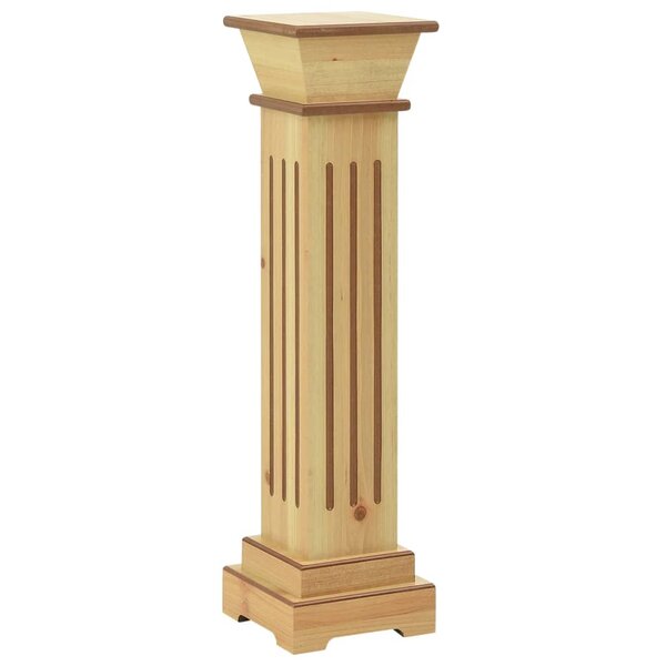 vidaXL Support pilier carré à plantes Bois clair 17x17x66 cm MDF