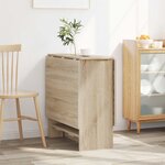vidaXL Table à dîner 138 x 70 x 73 5 cm Bois d'ingénierie Chêne Sonoma