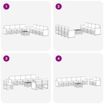 vidaXL Ensemble de canapés d'extérieur 9 pc Naturel et Anthracite