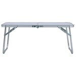 vidaXL Table pliable de camping Blanc Aluminium 60x40 cm