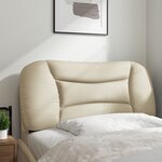vidaXL Coussin de tête de lit Hvar crème 90 cm tissu