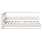 vidaXL Lit bibliothèque sans matelas blanc 75x190cm bois de pin massif
