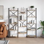 vidaXL Étagère chêne artisanal 156 x 25 x 167.5 cm Bois d'ingénierie
